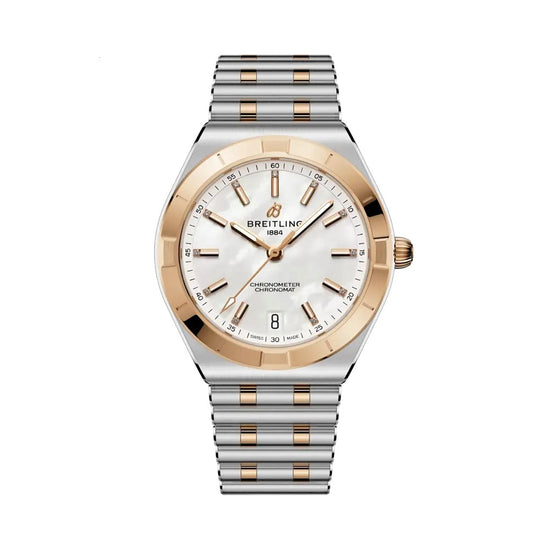 Breitling Replica Watch Chronomat Automatic 36, Stainless Steel, 18k Red Gold and Diamonds, U10320101A1U1