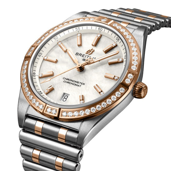 Breitling Replica Watch Chronomat Automatic 36 Stainless Steel  & 18k Red Gold (Gem-set) U10380591A2U1