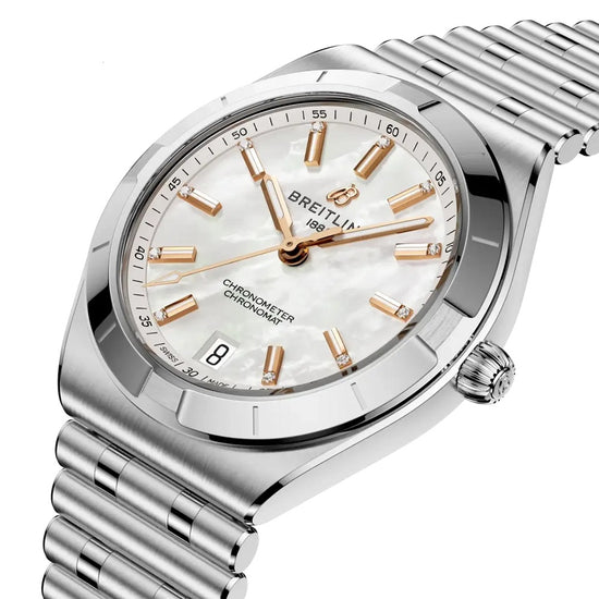 Breitling Replica Watch Chronomat Automatic 36, Stainless Steel and Diamonds, A10320101A1A1