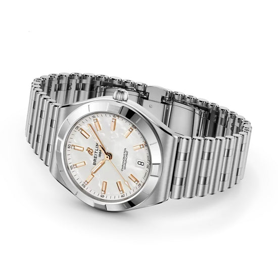 Breitling Replica Watch Chronomat Automatic 36, Stainless Steel and Diamonds, A10320101A1A1