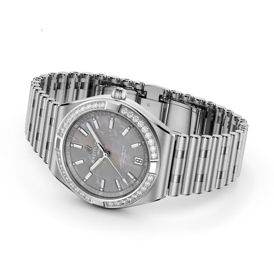Breitling Replica Watch Chronomat Automatic 36, Stainless Steel and Diamonds, A10320591G1A1
