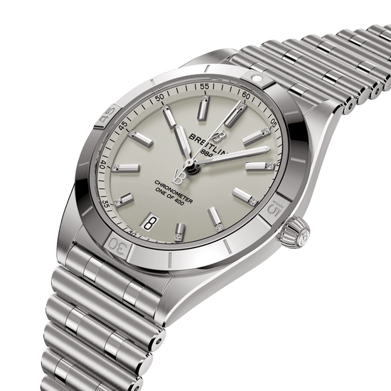 Breitling Replica Watch Chronomat Automatic 36 Victoria Beckham, Stainless steel and Diamonds, A103801A1G1A1