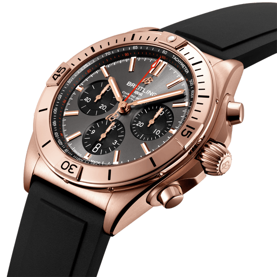 Breitling Replica Watch Chronomat B01 42, 18k Red Gold, RB0134101B1S1