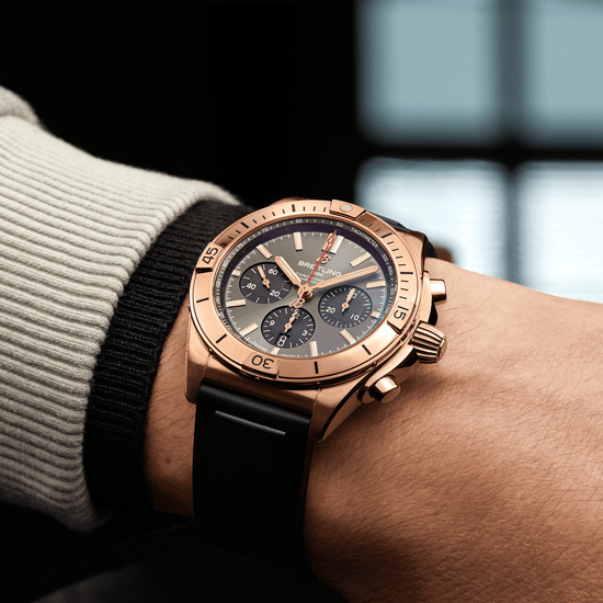 Breitling Replica Watch Chronomat B01 42, 18k Red Gold, RB0134101B1S1