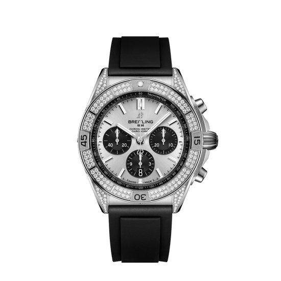 Breitling Replica Watch Chronomat B01 42, Stainless Steel and Diamonds, AB0134721G1S1
