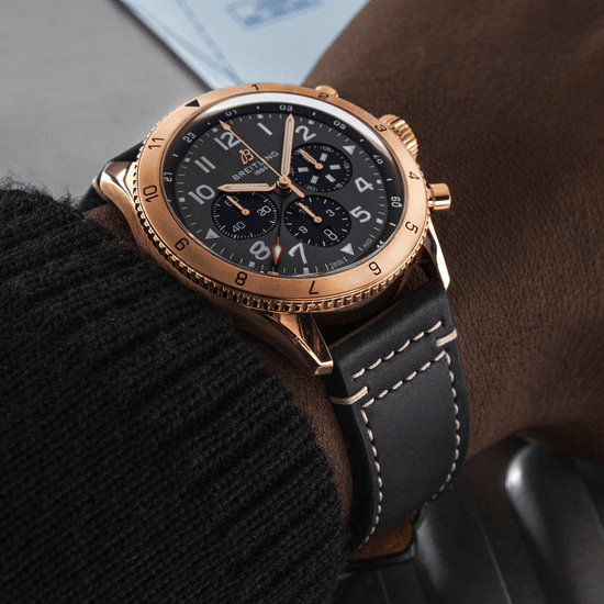 Breitling Replica Watch Classic AVI B04 Chronograph 46 P-51 Mustang, 18k Red Gold, RB04451A1B1X1