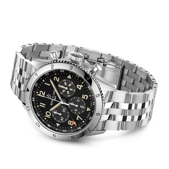 Breitling Replica Watch Classic AVI B04 Chronograph 46 P-51 Mustang, Stainless Steel, AB04453A1B1A1