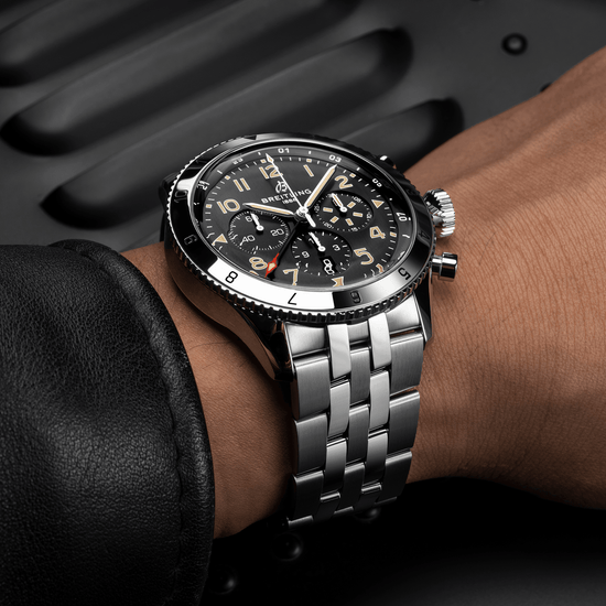 Breitling Replica Watch Classic AVI B04 Chronograph 46 P-51 Mustang, Stainless Steel, AB04453A1B1A1