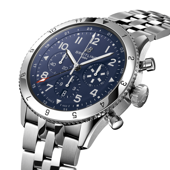 Breitling Replica Watch Classic AVI B04 Chronograph GMT 46 Tribute to Vought F4U Corsair, Stainless Steel, AB04451A1C1A1