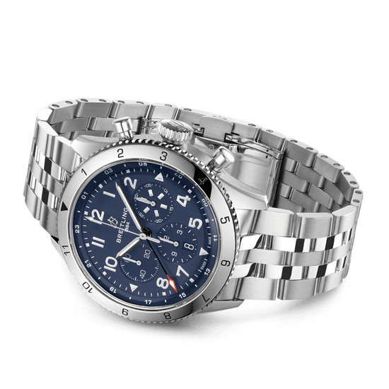 Breitling Replica Watch Classic AVI B04 Chronograph GMT 46 Tribute to Vought F4U Corsair, Stainless Steel, AB04451A1C1A1
