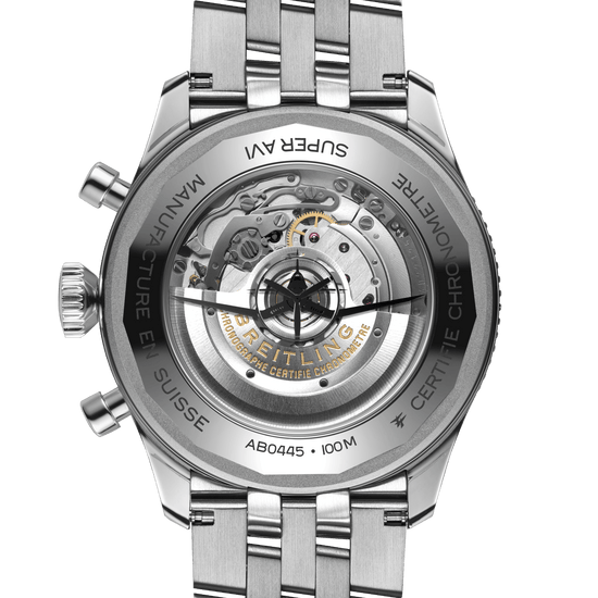 Breitling Replica Watch Classic AVI B04 Chronograph GMT 46 Tribute to Vought F4U Corsair, Stainless Steel, AB04451A1C1A1