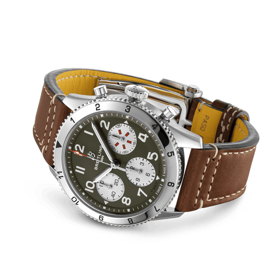 Breitling Replica Watch Classic AVI Chronograph 42 Curtiss Warhawk, Stainless Steel, A233802A1L1X1