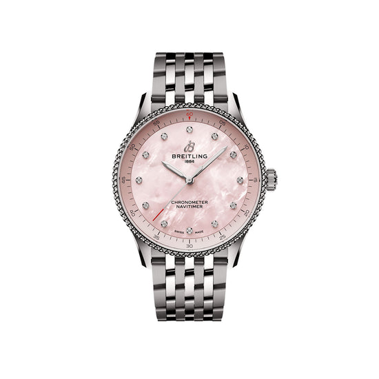 Breitling Replica Watch Navitimer 32,  Stainless Steel and 12 Diamonds, A77320D91K1A1