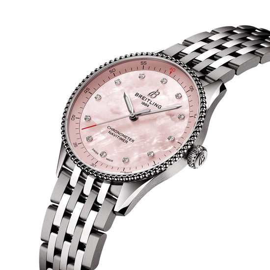 Breitling Replica Watch Navitimer 32,  Stainless Steel and 12 Diamonds, A77320D91K1A1