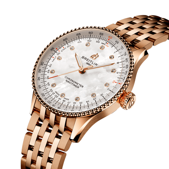Breitling Replica Watch Navitimer Automatic 36, Small-scale traceable 18k Red Gold, R17327211A1R1