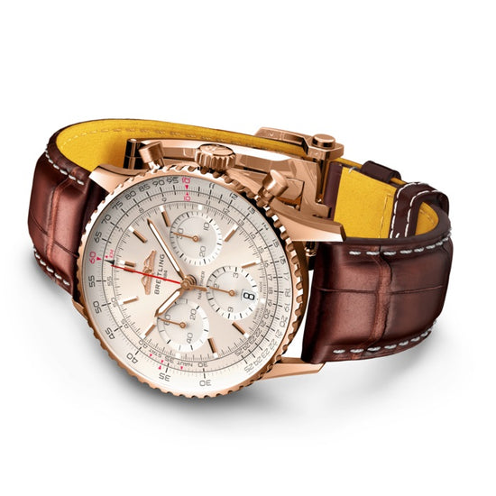 Breitling Replica Watch Navitimer B01 Chronograph 41 18k Red Gold RB0139211G1P1