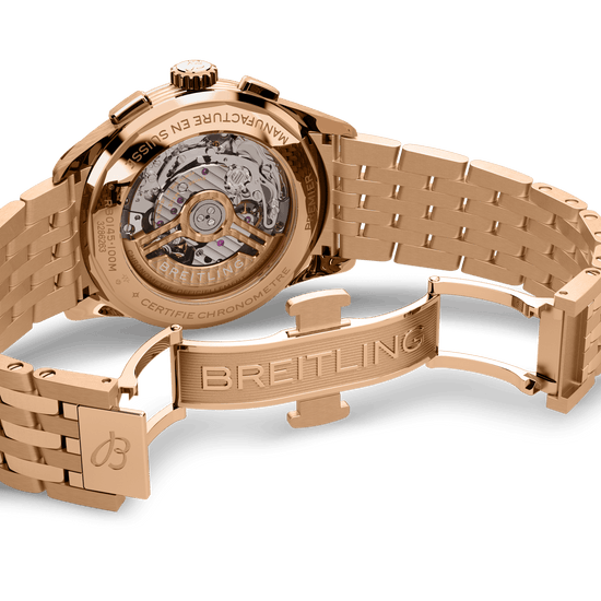 Breitling Replica Watch Premier B01 Chronograph 42, 18k Red Gold, RB0145371G1R1