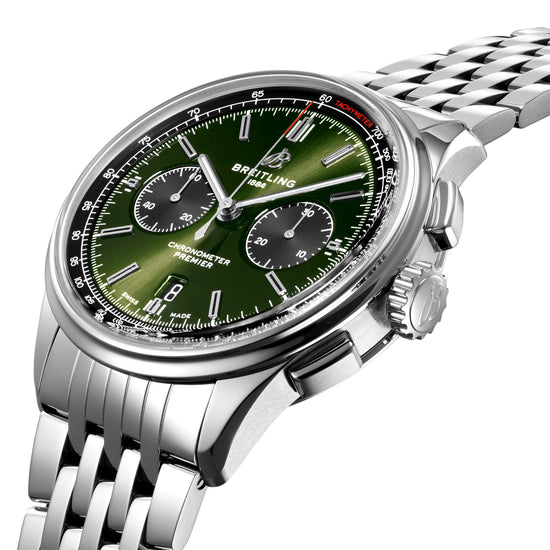 Breitling Replica Watch Premier B01 Chronograph 42 BENTLEY BRITISH RACING GREEN, AB0118A11L1A1