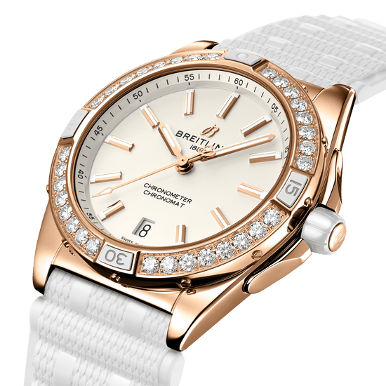 Breitling Replica Watch Super Chronomat Automatic 38 Origins, Small scale traceable 18k Red Gold, 32 lab-grown diamonds, R17356531G1S1