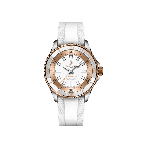 Breitling Replica Watch Superocean Automatic 36, Stainless steel and 18k Red Gold, U173771A1A1S1