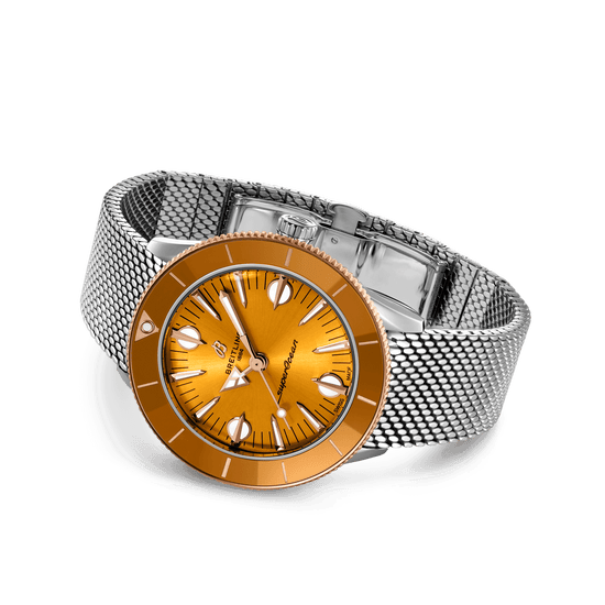 Breitling Replica Watch Superocean Heritage  57 Highlands, 38mm, Stainless steel and 18k Red Gold, U10340281I1A1