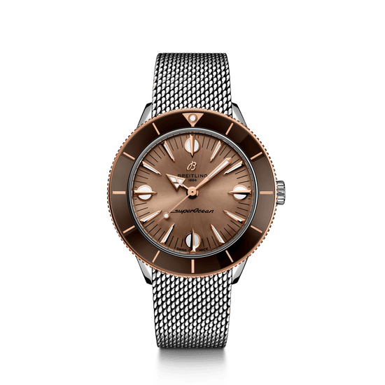 Breitling Replica Watch Superocean Heritage  57 Highlands, 38mm, Stainless steel and 18k Red Gold, U10340E31A1A1