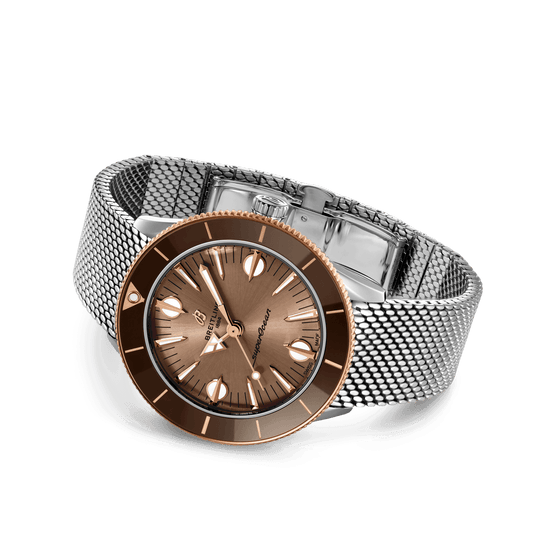 Breitling Replica Watch Superocean Heritage  57 Highlands, 38mm, Stainless steel and 18k Red Gold, U10340E31A1A1