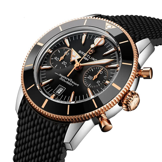 Breitling Replica Watch Superocean Heritage B01 Chronograph 42, Stainless Steel, 18k Red Gold and Ceramic, 42mm, UB0156H11B1S1