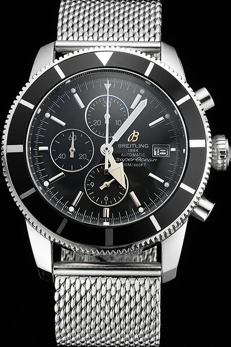 Breitling Superocean Heritage Chronographe 46 Black Dial And Bezel Stainless Steel Case And Bracelet new122899
