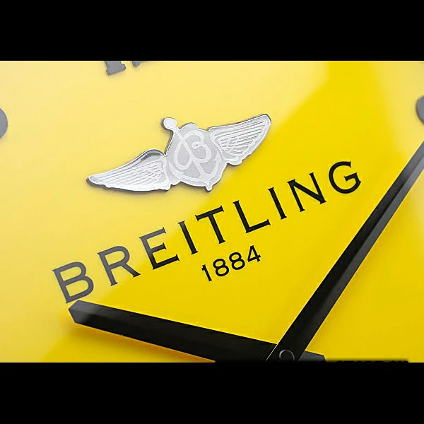 Breitling Superocean Wall Clock Black Yellow new60356