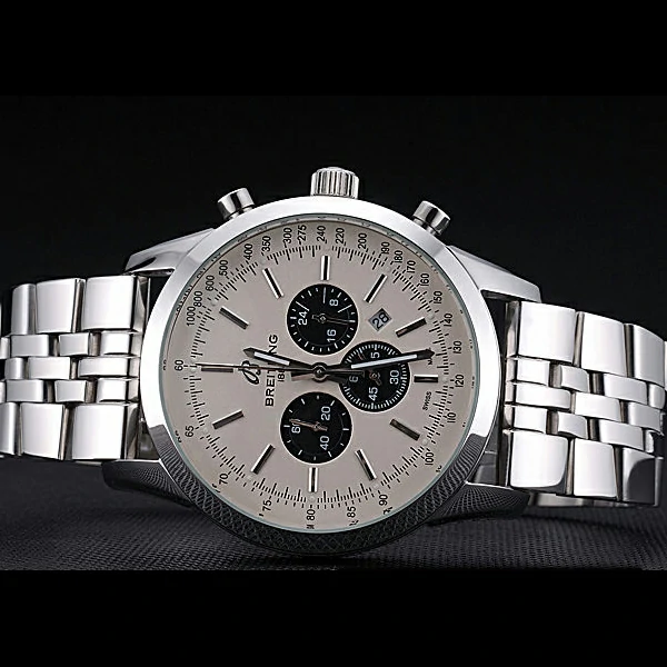 Breitling Transocean Chronograph White Dial Stainless Steel Case And Bracelet new60121