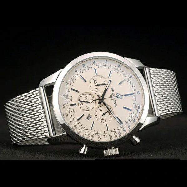Breitling Transocean Stainless Steel Case Light Yellow Dial new58852