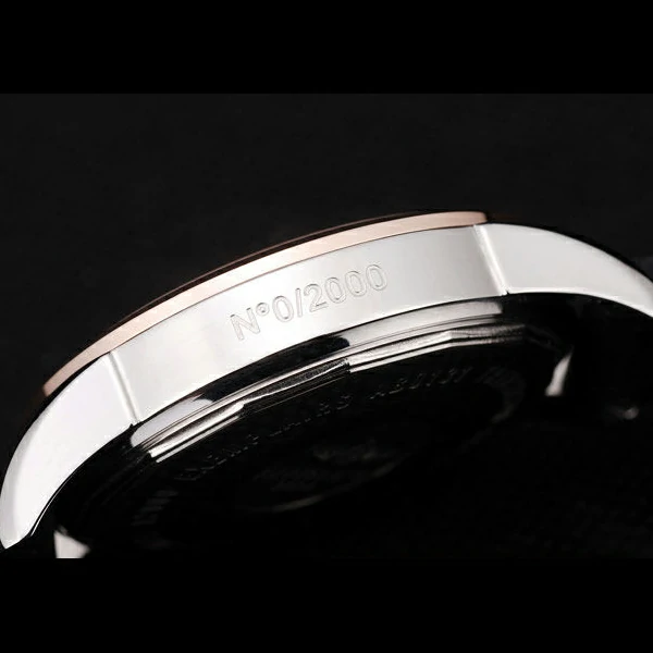 Breitling Transocean White Dial Black Rubber Strap Rose Gold Bezel new58576