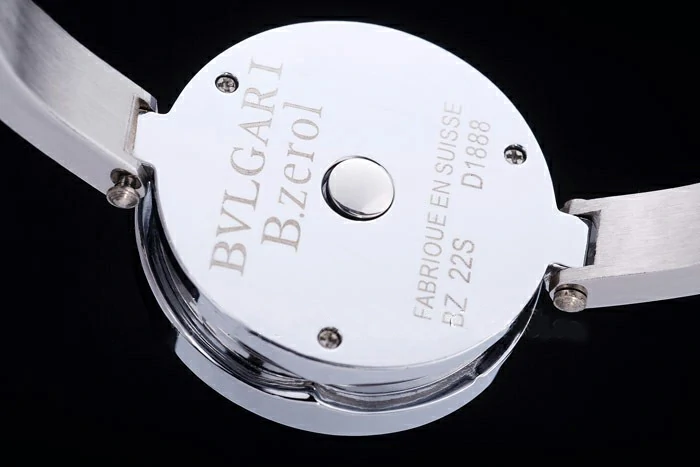 Bvlgari B.ZERO1 30mm White Heart Dial Steel Case Black Bezel Steel Bracelet new73192