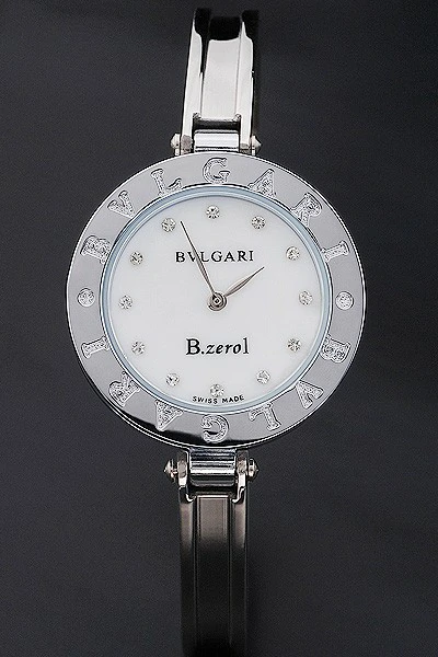 Bvlgari B.ZERO1 White Dial Diamond Numerals Stainless Steel Bracelet new2661