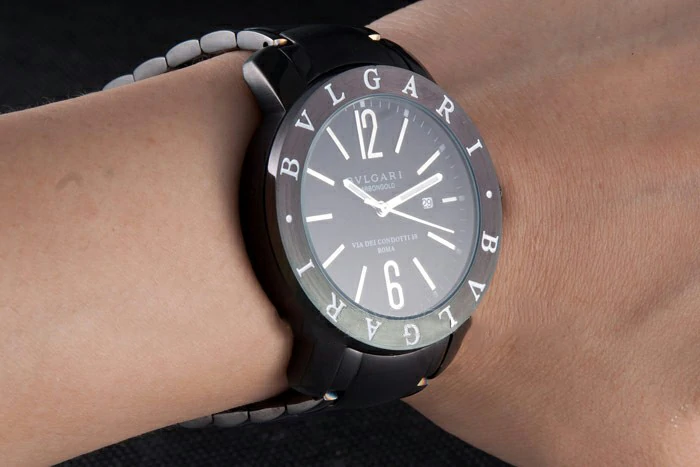 Bvlgari Bvlgari 42mm Black Dial Black Steel Case Black Steel Bracelet new116398