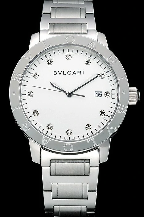 Bvlgari Solotempo White Dial With Diamonds Stainless Steel Case And Bracelet new120724