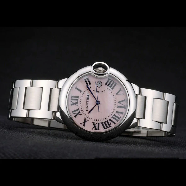 Cartier Ballon Bleu 38mm Pink Dial Stainless Steel Case And Bracelet new59136
