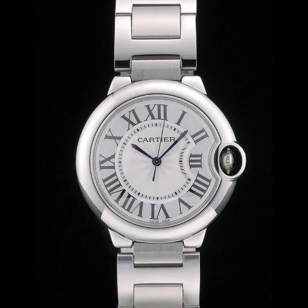 Cartier Ballon Bleu 38mm White Dial Stainless Steel Case Two Tone Silver Bracelet new59128