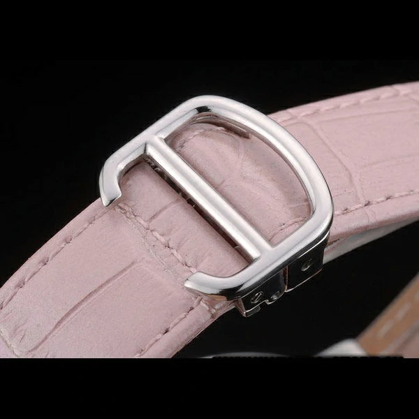 Cartier Ballon Bleu 42mm White Dial Stainless Steel Case Pink Leather Bracelet new59109