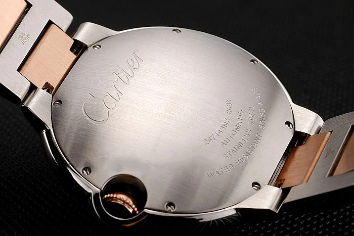 Cartier Ballon Bleu 46 MM Diamond Dial Rose Gold And Staineless Steel Bracelet new124509