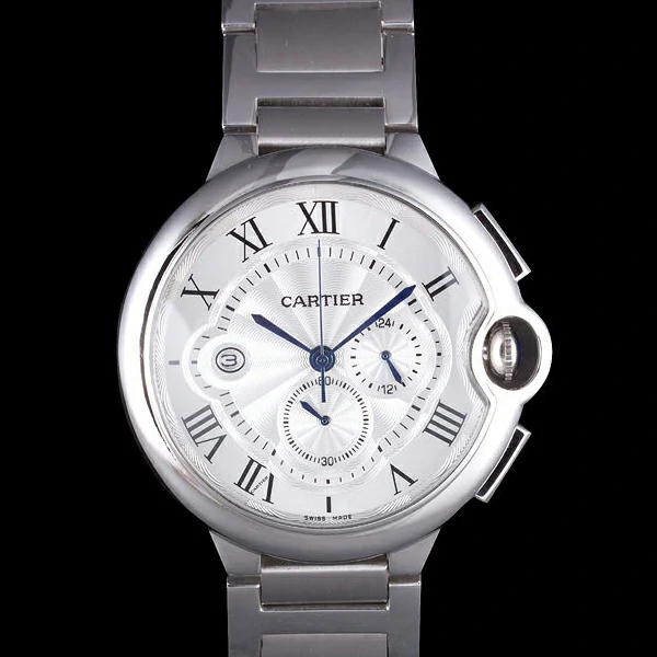 Cartier Ballon Bleu Chronograph White Dial Stainless Steel Case And Bracelet new58887
