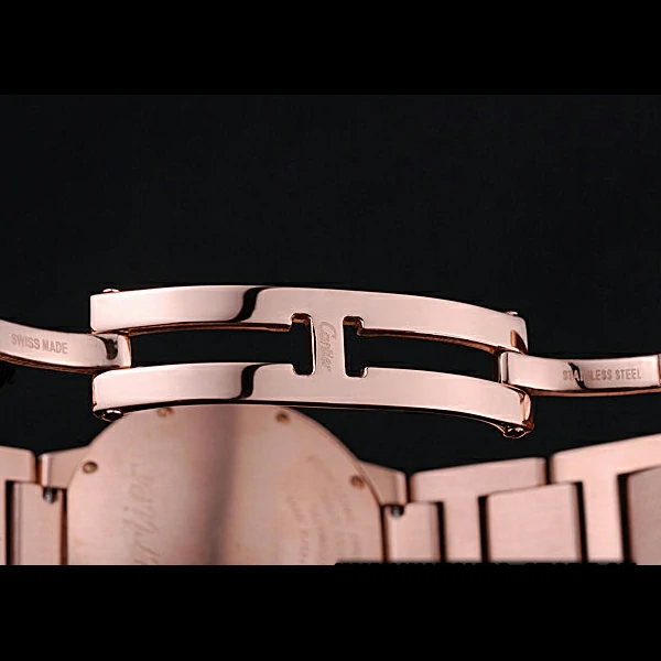 Cartier Ballon Bleu de Cartier Pink Diamond Dial Gold Bracelet new60445