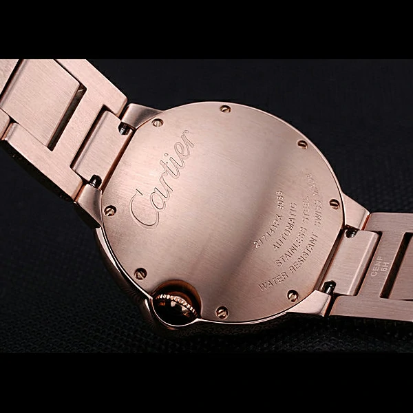 Cartier Ballon Bleu de Cartier Pink Diamond Dial Gold Bracelet new60445