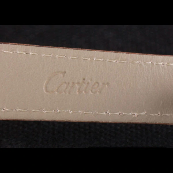 Cartier Ballon Bleu Silver Bezel with Brown Dial and Brown Leather Band new59644