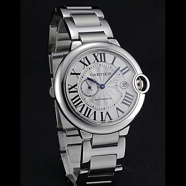 Cartier Ballon Bleu White Dial Stainless Steel Case Steel Bracelet new60598