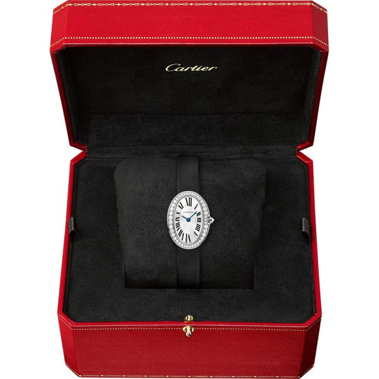 Cartier Replica Watch Baignoire Mini, 18k White Gold set with Diamonds, 25.30mm x 20.79mm, WB520027