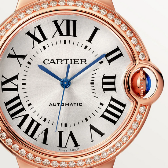 Cartier Replica Watch Ballon Bleu de Cartier Replica Watch, 18k Rose Gold with Diamond-set, 36mm, WJBB0034