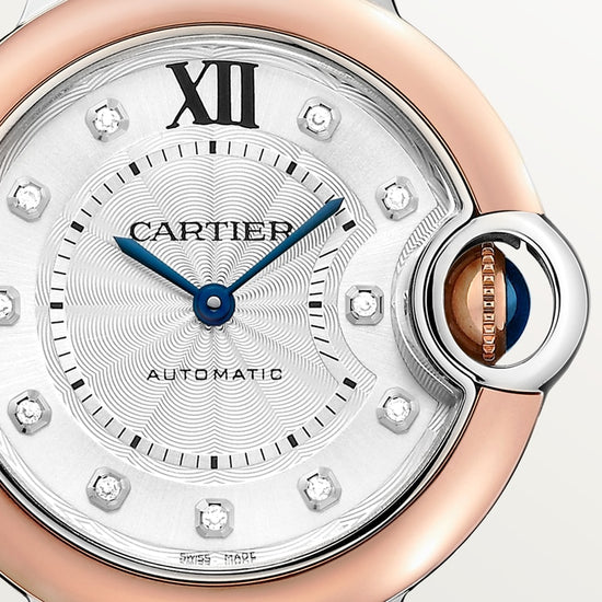 Cartier Replica Watch Ballon Bleu de Cartier Replica Watch, Stainless Steel and 18k Rose Gold, 33mm, W3BB0021
