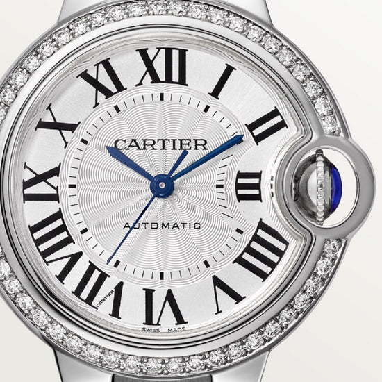 Cartier Replica Watch Ballon Bleu de Cartier Replica Watch, Stainless Steel and 50 Diamonds, 33mm, W4BB0023